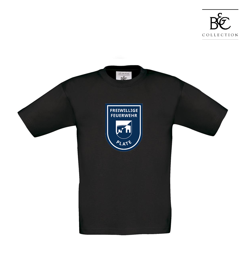 B&C Kinder T-Shirt Black "Anton Frontprint"