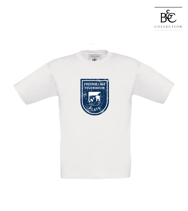 B&C Kinder T-Shirt White "Uwe Frontprint"