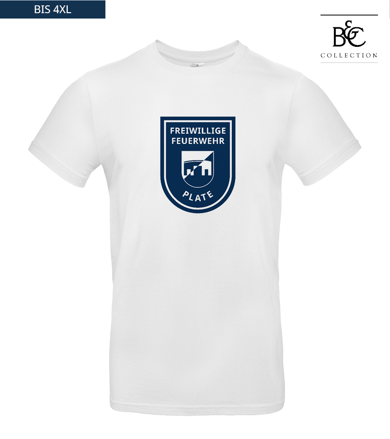 B&C Herren T-Shirt White "Anton Frontprint"
