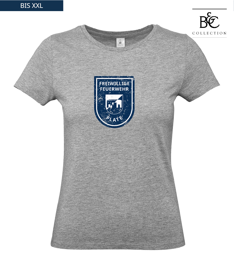 B&C Damen T-Shirt Sports Grey "Uwe Frontprint"