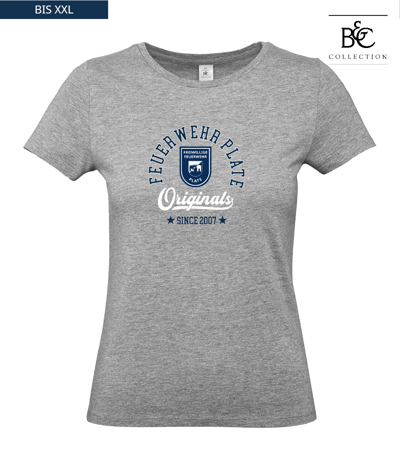 B&C Damen T-Shirt Sports Grey "Jacob"