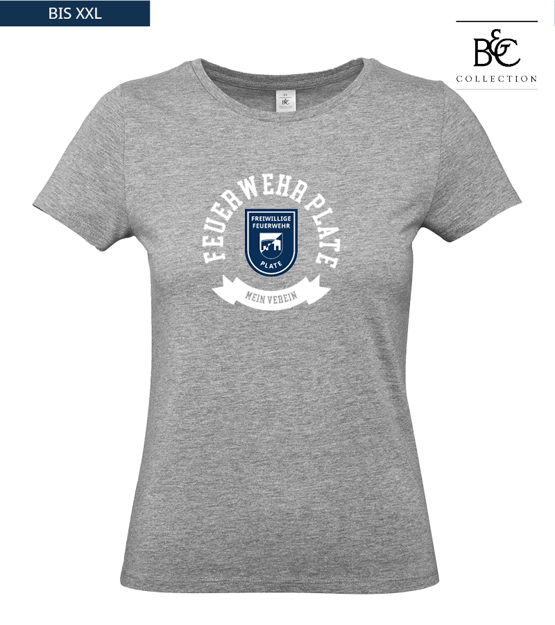 B&C Damen T-Shirt Sports Grey "Bono"
