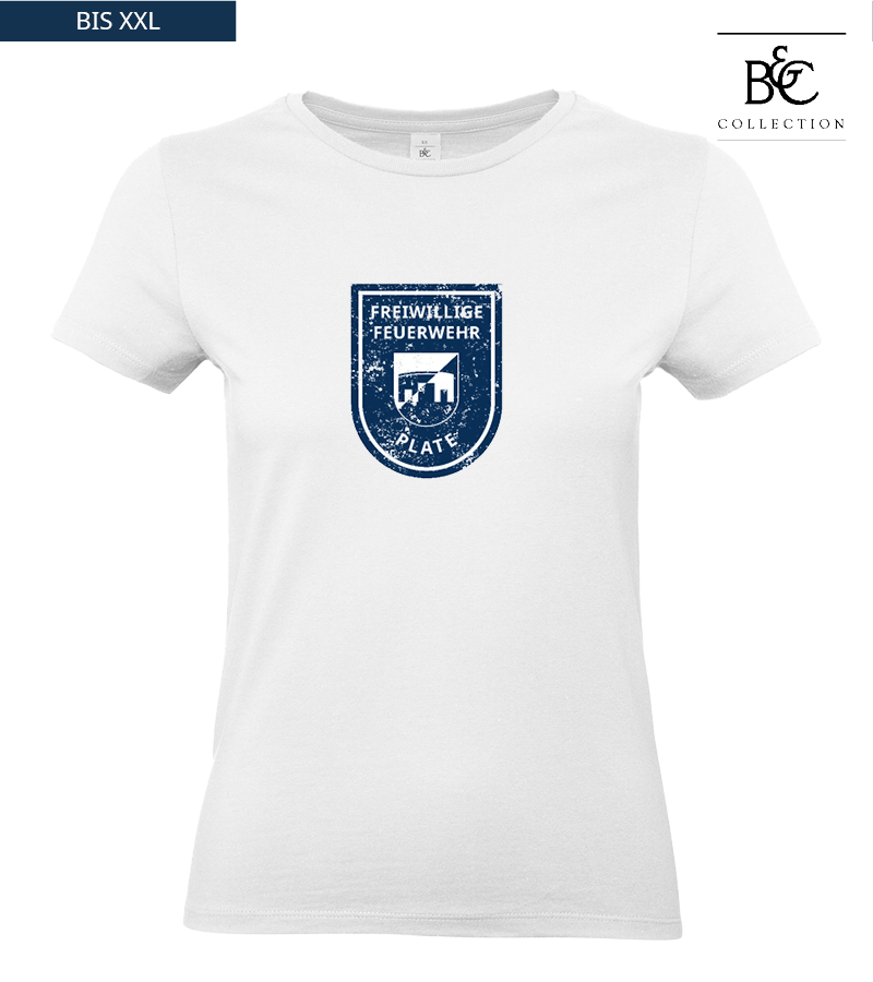 B&C Damen T-Shirt White "Uwe Frontprint"