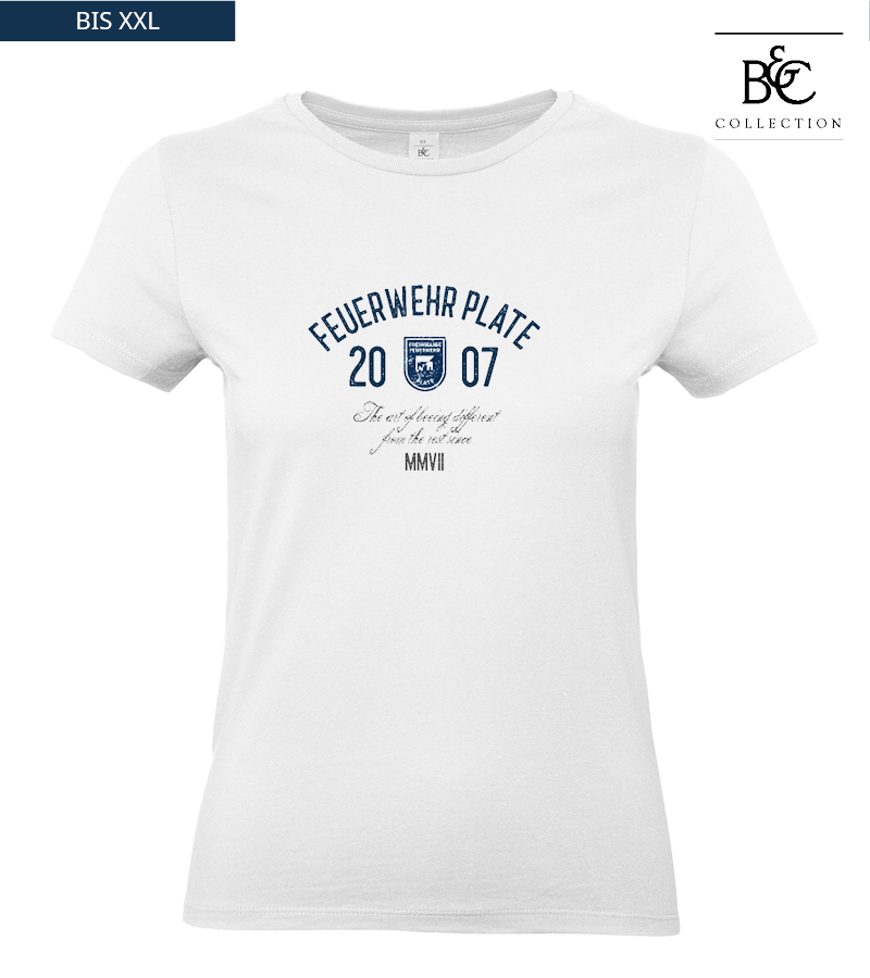 B&C Damen T-Shirt White "Isack"