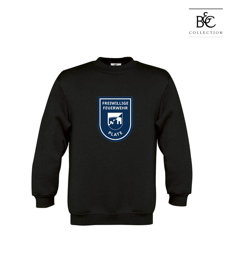 B&C Kinder Sweatshirt Black "Anton Frontprint"