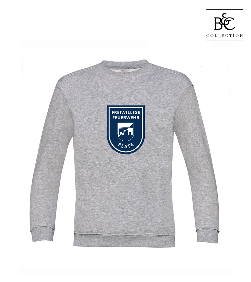 B&C Kinder Sweatshirt Heather Grey "Anton Frontprint"