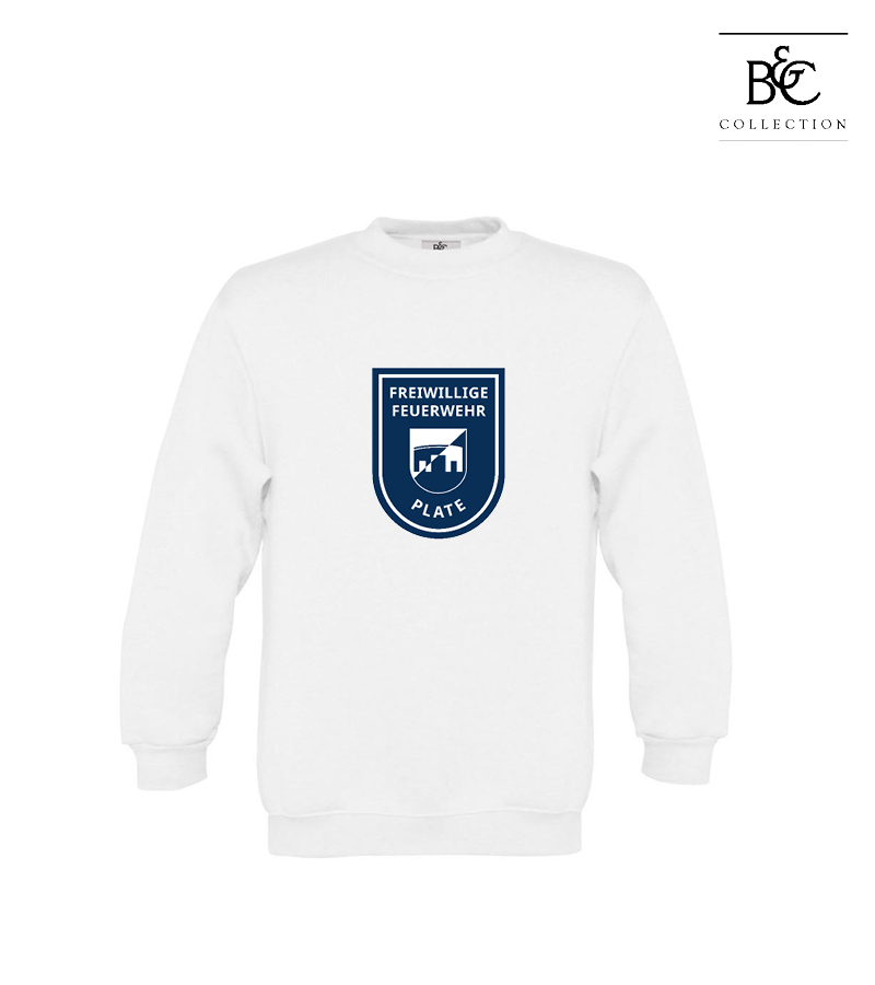 B&C Kinder Sweatshirt White "Anton Frontprint"