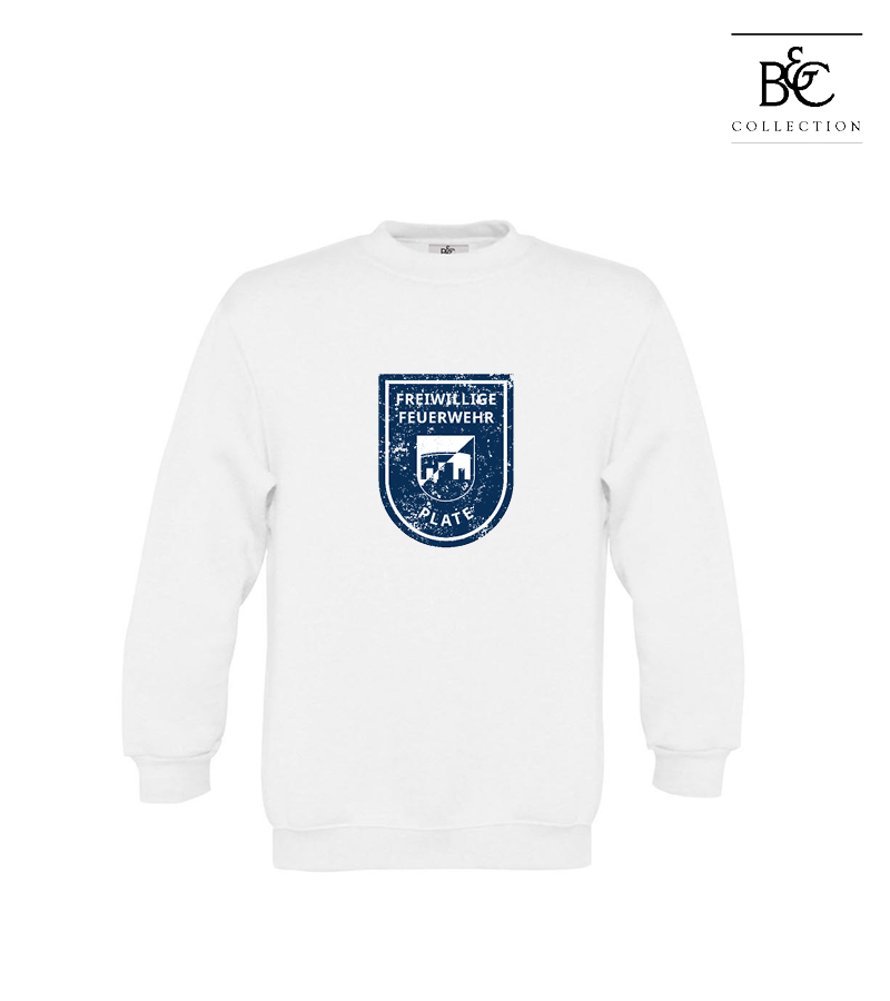 B&C Kinder Sweatshirt White "Uwe Frontprint"