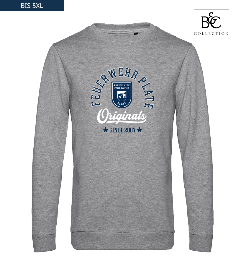 B&C Herren Sweatshirt Heather Grey "Jacob"