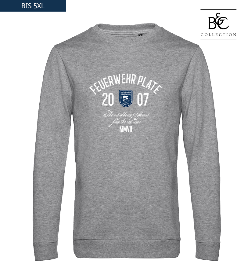 B&C Herren Sweatshirt Heather Grey "Isack"
