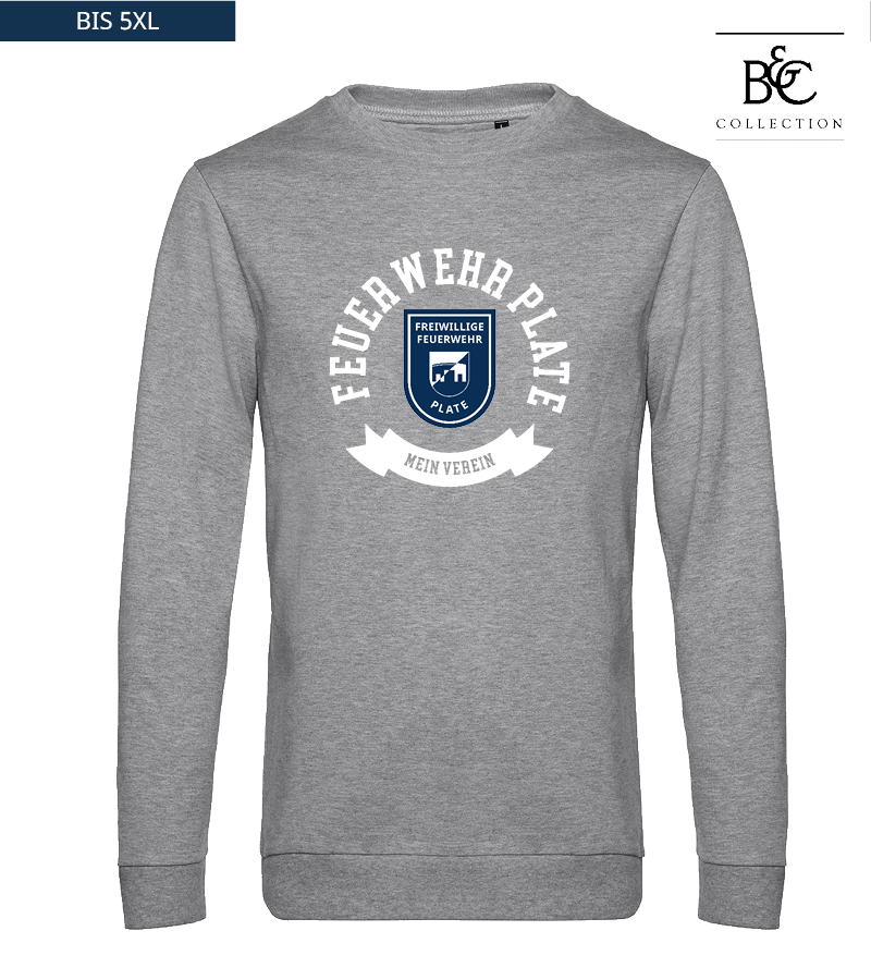 B&C Herren Sweatshirt Heather Grey "Bono"