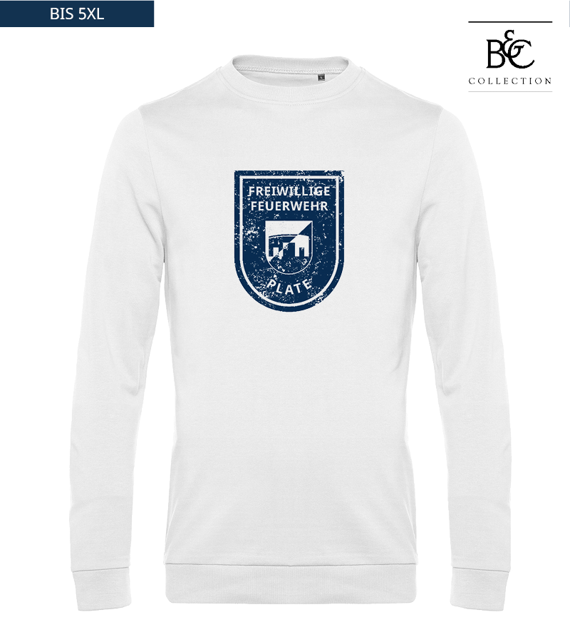 B&C Herren Sweatshirt White "Uwe Frontprint"