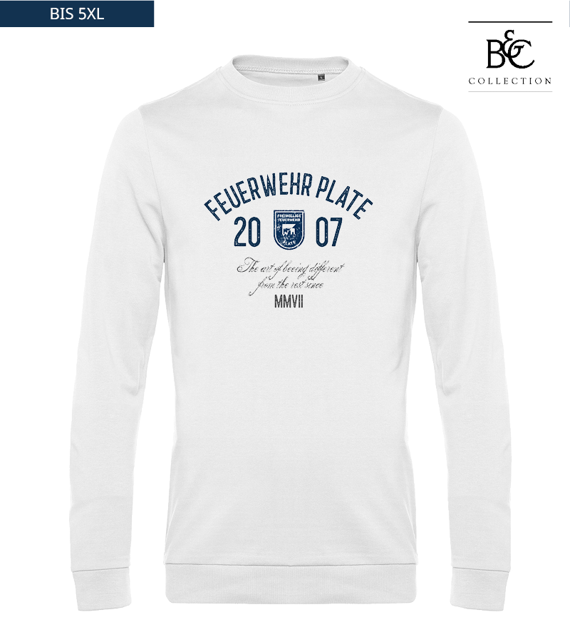 B&C Herren Sweatshirt White "Isack"