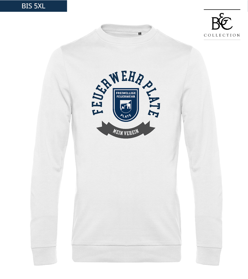 B&C Herren Sweatshirt White "Bono"