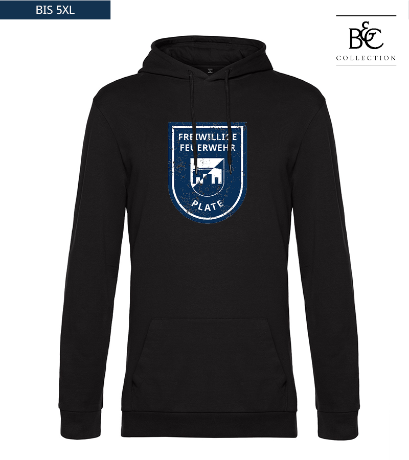 B&C Herren Hoodie Black Pure "Uwe Frontprint"