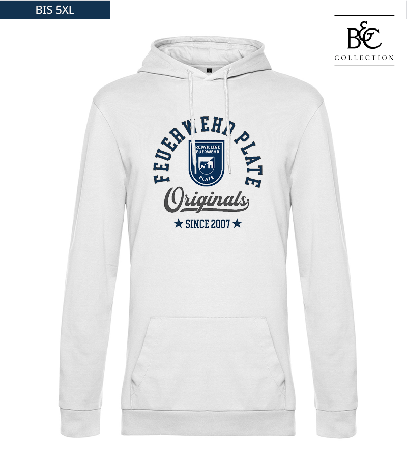B&C Herren Hoodie White "Jacob"