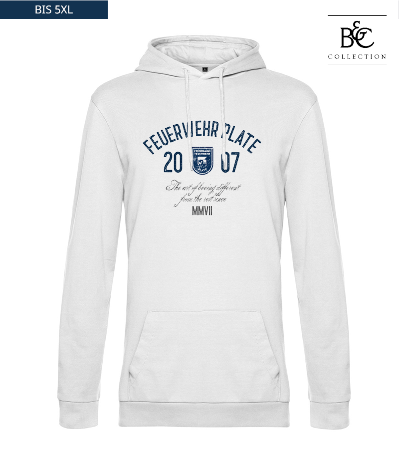 B&C Herren Hoodie White "Isack"