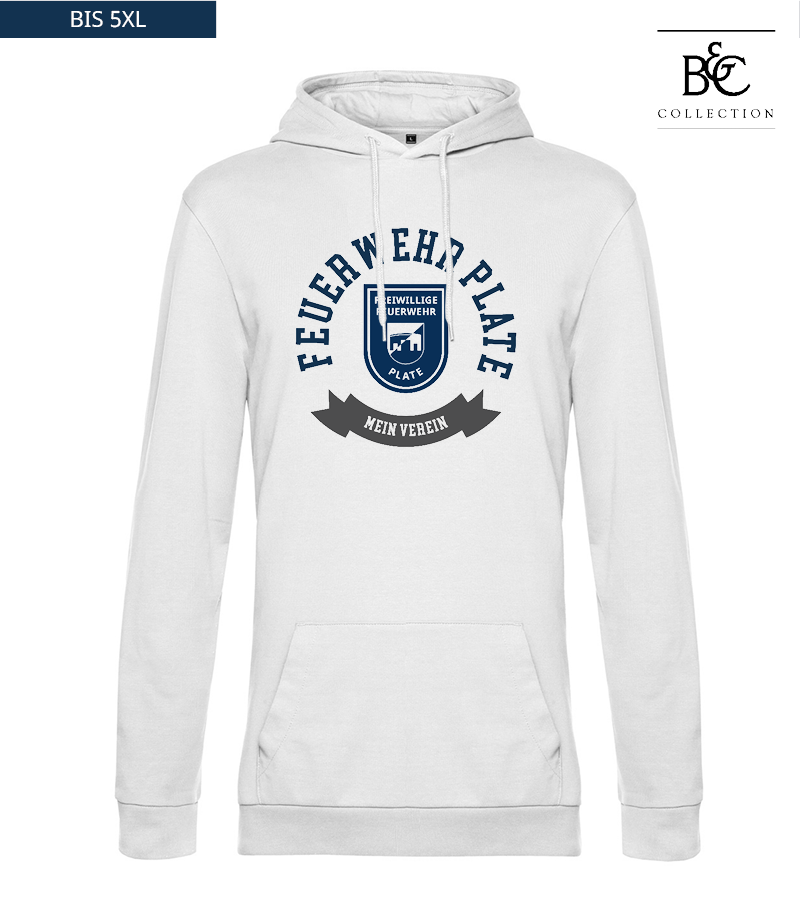 B&C Herren Hoodie White "Bono"