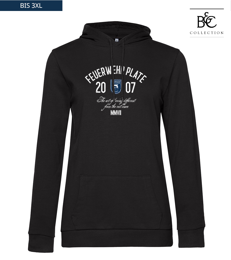 B&C Damen Hoodie Black Pure "Isack"