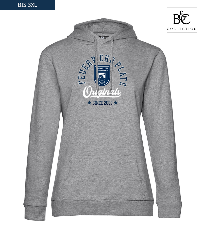B&C Damen Hoodie Heather Grey "Jacob"