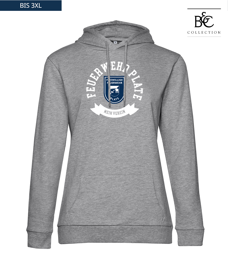B&C Damen Hoodie Heather Grey "Bono"