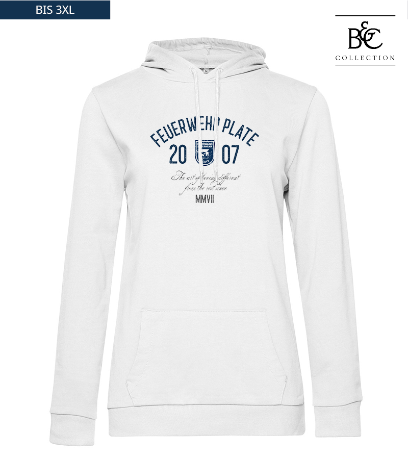 B&C Damen Hoodie White "Isack"
