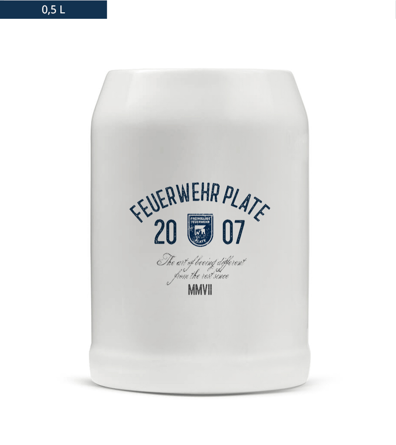 Bierkrug 0,5l White "Isack" A
