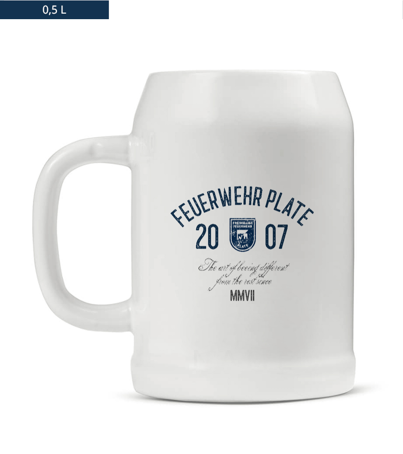 Bierkrug 0,5l White "Isack" B