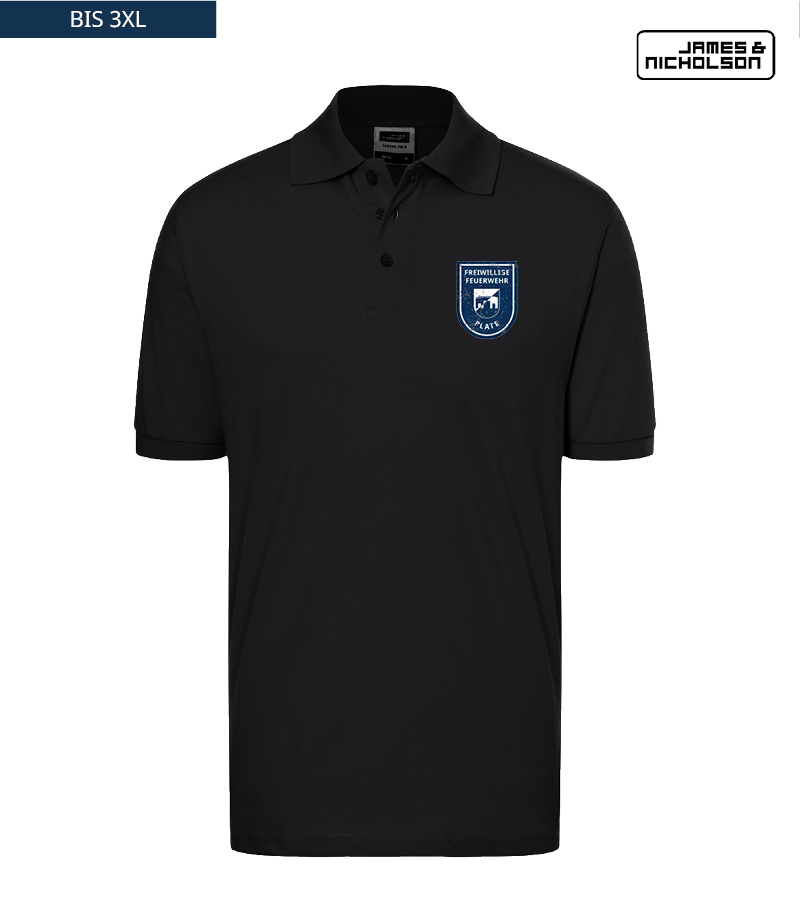 J+N Herren Polo-Shirt Black "Uwe"