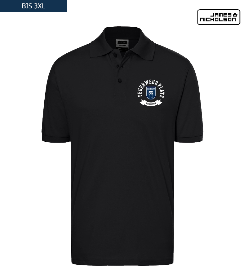 J+N Herren Polo-Shirt Black "Bono"