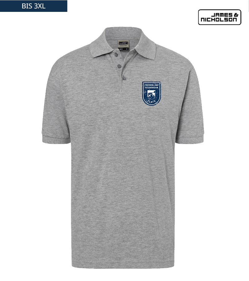 J+N Herren Polo-Shirt Heather Grey "Uwe"