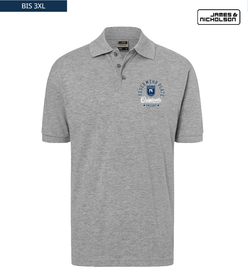 J+N Herren Polo-Shirt Heather Grey "Jacob"