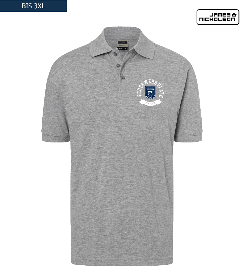 J+N Herren Polo-Shirt Heather Grey "Bono"