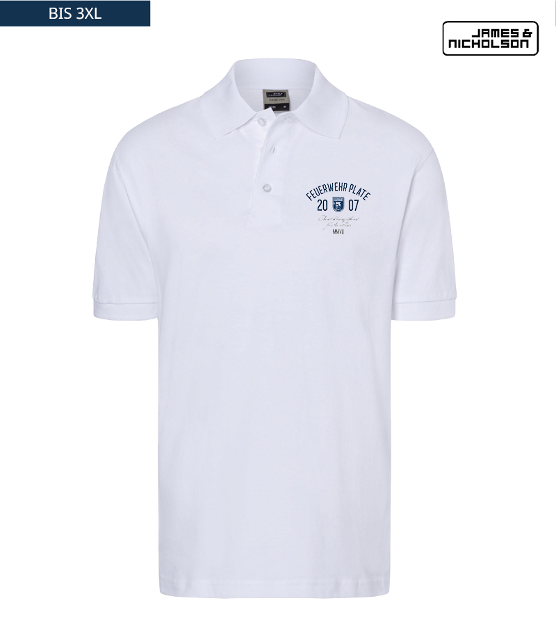 J+N Herren Polo-Shirt White "Isack"