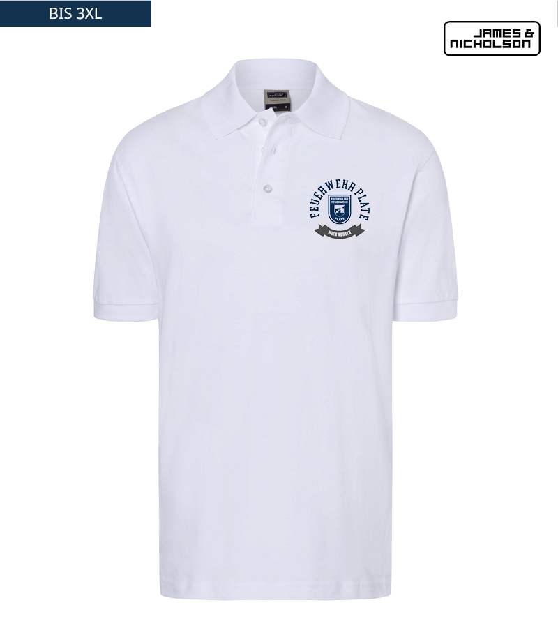 J+N Herren Polo-Shirt White "Bono"