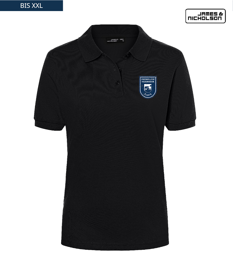 J+N Damen Polo-Shirt Black "Uwe"