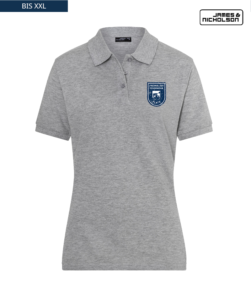 J+N Damen Polo-Shirt Heather Grey "Uwe"