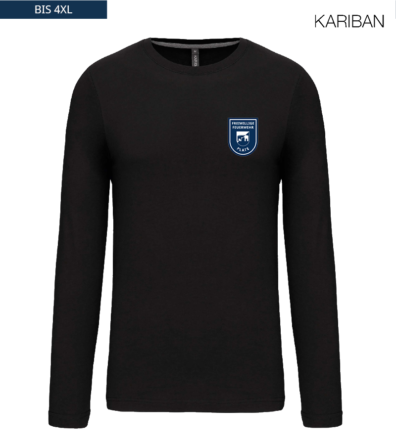Kariban Herren Langarmshirt Black "Anton"