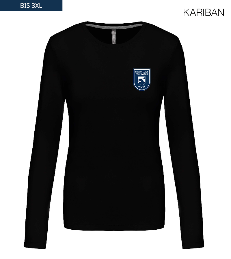 Kariban Damen Langarmshirt Black "Anton"