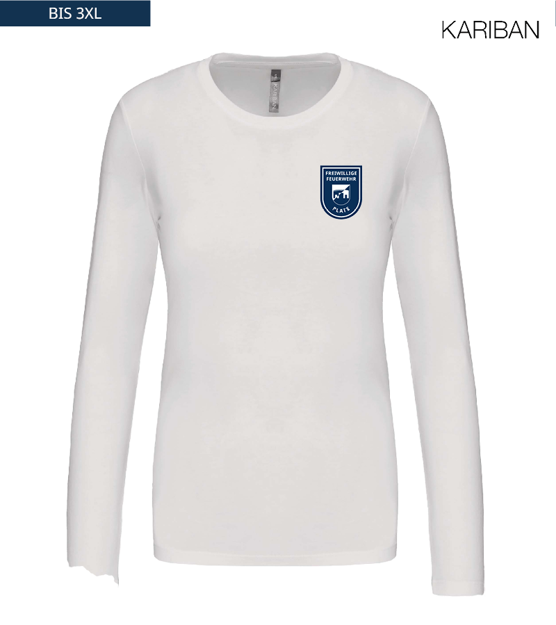 Kariban Damen Langarmshirt White "Anton"
