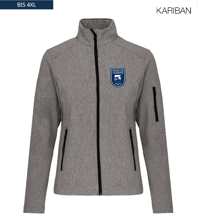 Kariban Damen Softshelljacke Marl Grey "Anton"