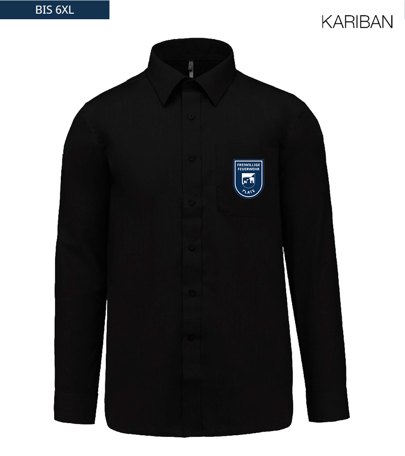 Kariban Herren Langarmhemd Black "Anton"