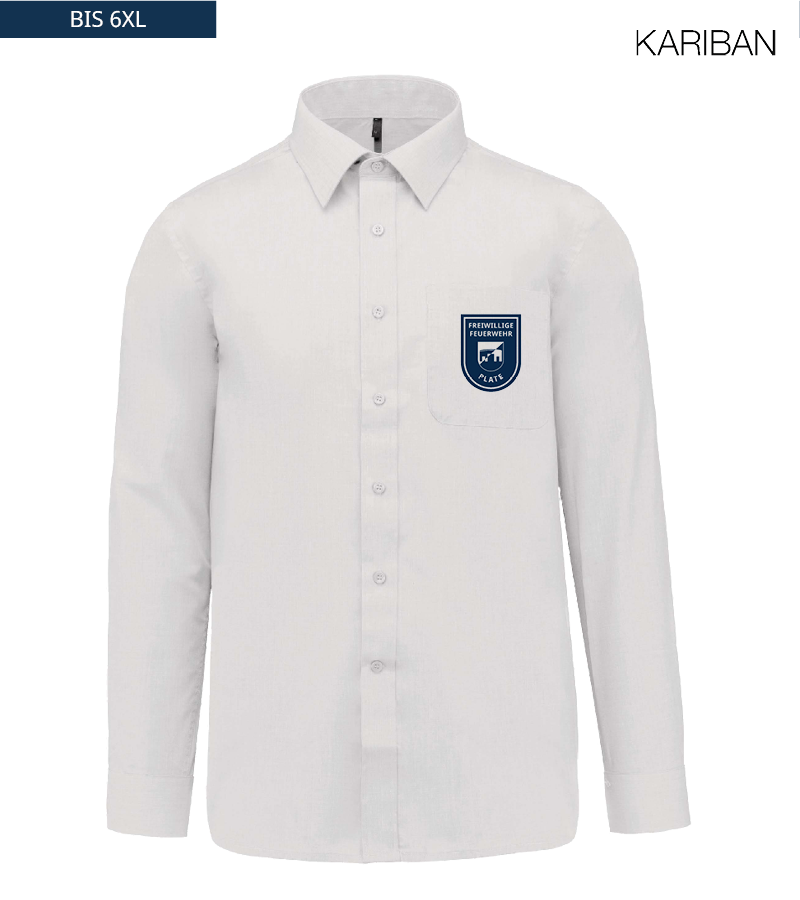 Kariban Herren Langarmhemd White "Anton"