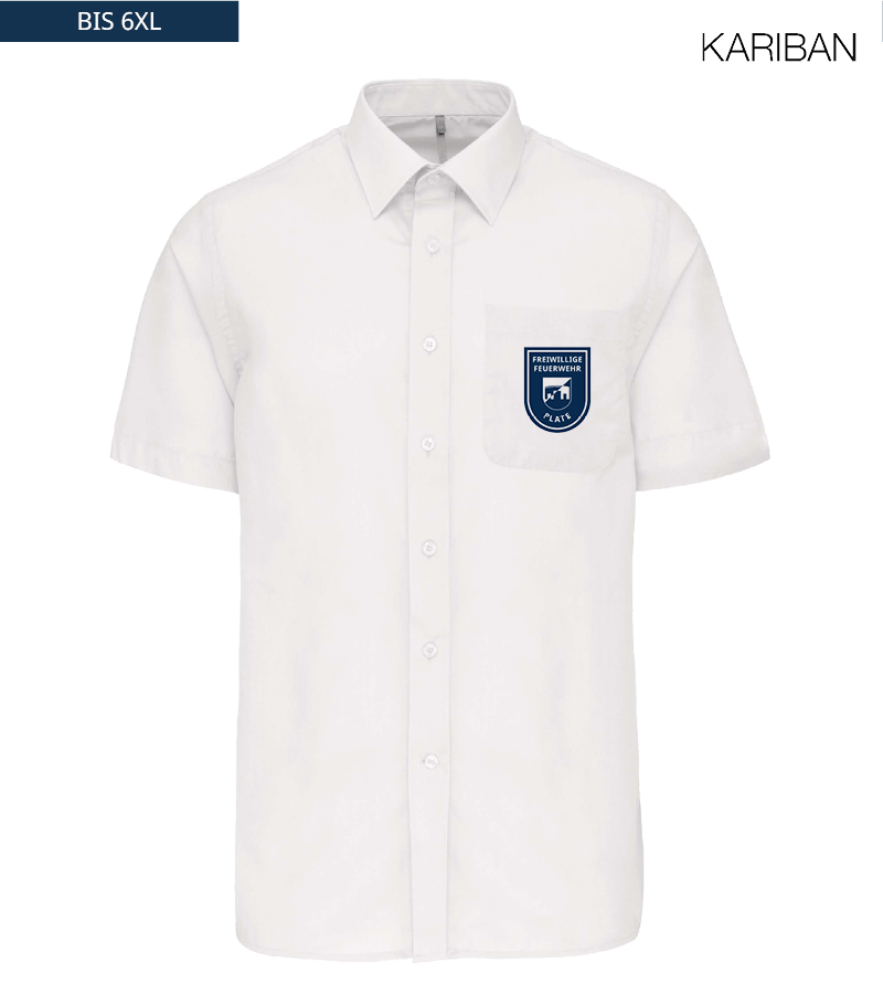 Kariban Herren Kurzarmhemd White "Anton"