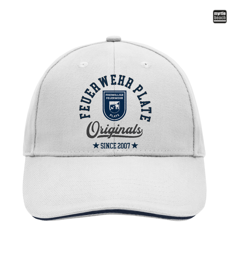 Myrtle Beach Unisex 6 Panel Sandwich Cap White "Jacob"