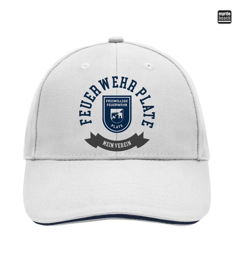 Myrtle Beach Unisex 6 Panel Sandwich Cap White "Bono"