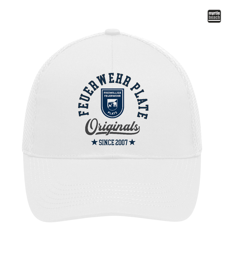 Myrtle Beach Unisex 6 Panel Air Mesh Cap White "Jacob"